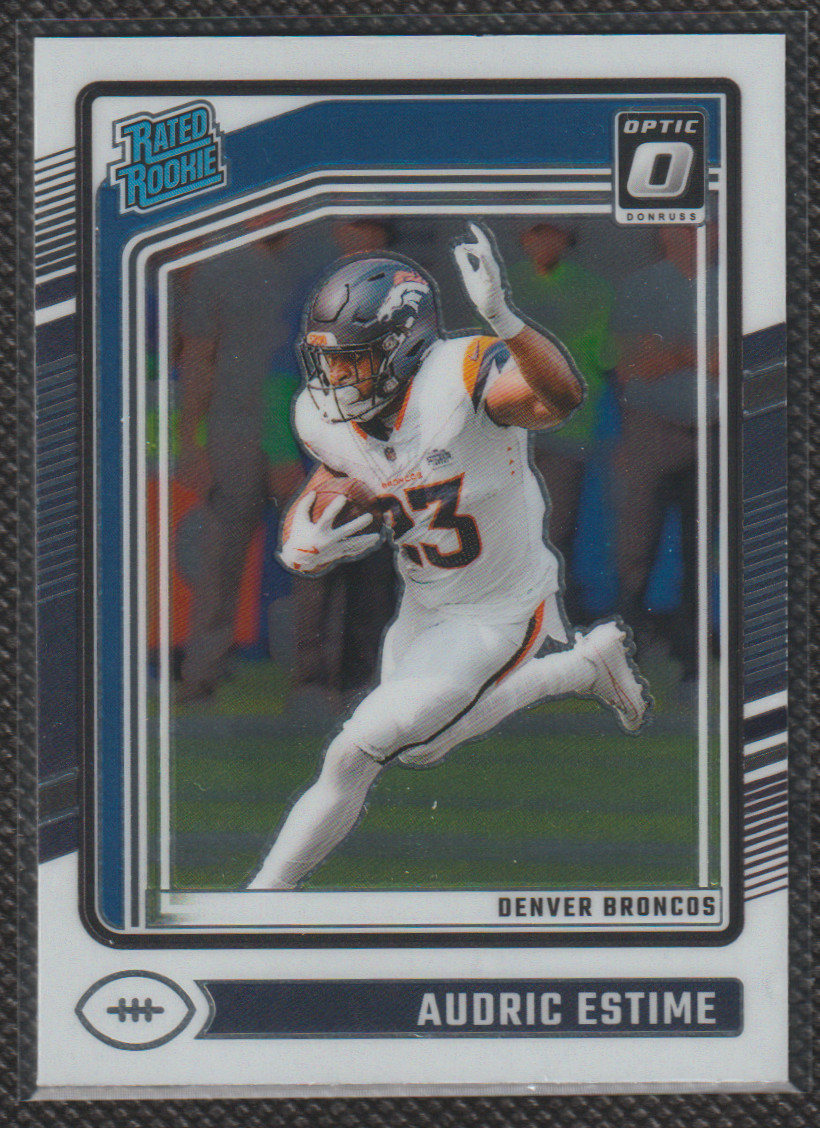 Audric Estime 2024 Donruss Optic Base Rated Rookie RC #206 Denver Broncos