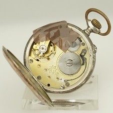 Rare JUNGHANS Silver Pocket Watch Men's no fusee duplex chronometer no repeater