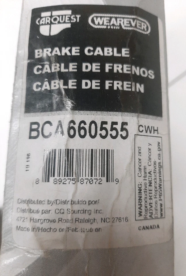 Parking Brake Cable BCA 660555 Jeep Commander2006-2010 -Grand Cherokee2005-2011 - Image 4 of 4