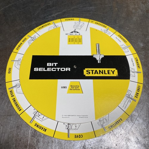 Vintage Stanley Router Bit Selection Guide For Stanley Routers - Picture 2 of 7
