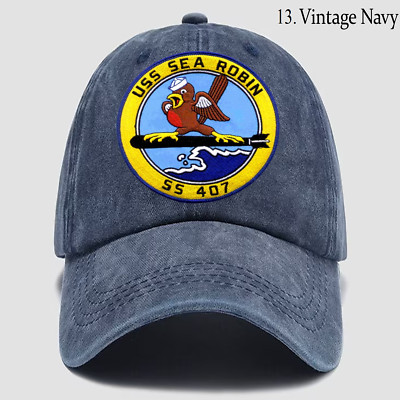 Custom Embroidered Hat SS-407 USS Sea Robin, Veteran Cap, Trucker Hat, Gift Idea