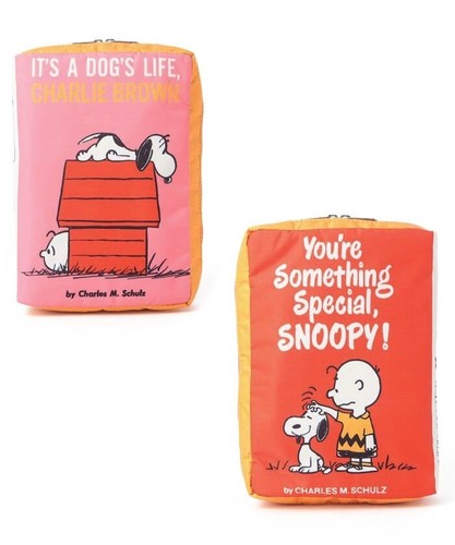PEANUTS × LeSportsac Book shaped pouch Mini bag Snoopy Charlie Brown Japan 2024 - Picture 2 of 43