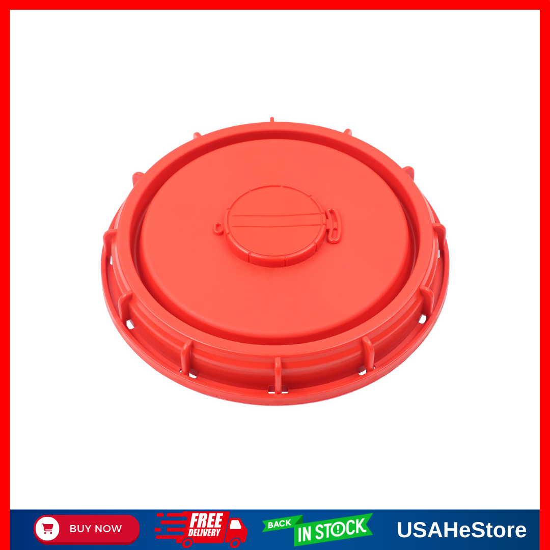 245mm IBC Tote Lid Cover with Vent Hole – Durable Red Tank Cap for Storage Needs
