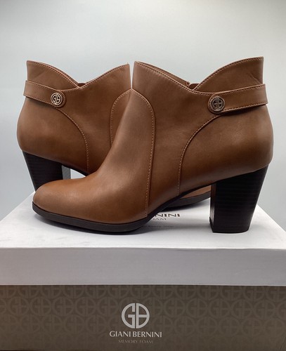 Giani Bernini Women’s Abalina Brown Ankle Booties Boots-Size-10M
