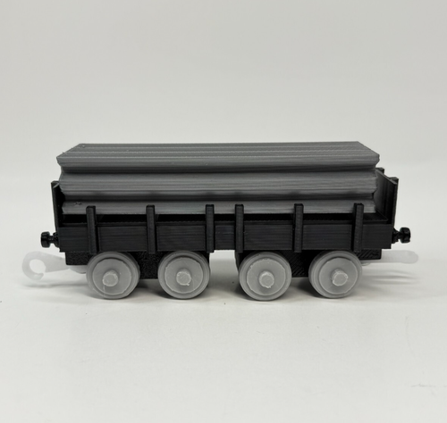 Trackmaster 2 Custom Made Flat Freight Cargo Train Black - Thomas & Friends - Picture 14 of 17