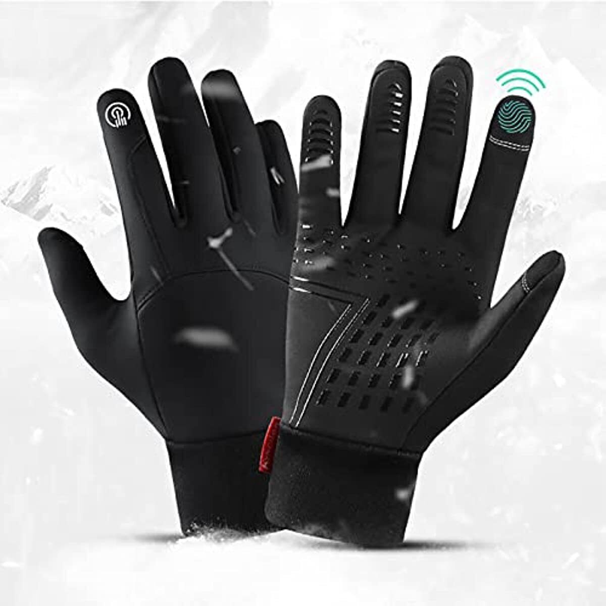 Winter Running Gloves Touch Screen Anti-Slip Warm Gloves Liners for Men Women