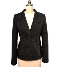 Anthropologie Cartonnier Heathered Gray Blazer Stretch 2 Button Women  s Sz 6