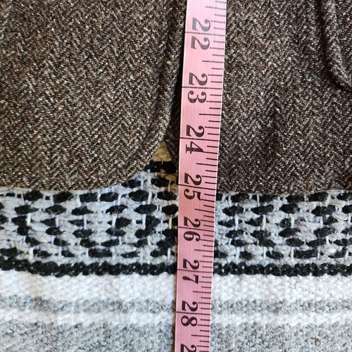 Vtg LL Bean S Wool Silk Blend Equestrian Blazer Jacket Tweed Brown Herringbone - Picture 20 of 20