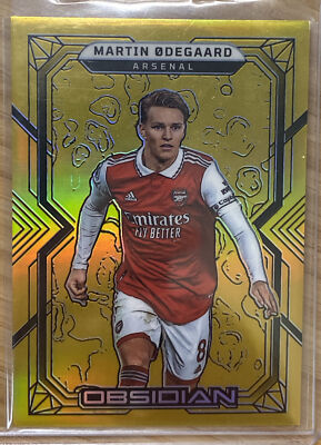 2022-23 Panini Obsidian Soccer Martin Odegaard Gold Flood /10 SSP 
