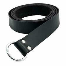 Medieval O-Ring Leather Belt Adjustable Unisexher for SCA and LARPERS