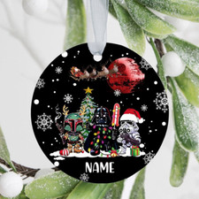Personalized Star Wars Boba Fett Darth Vader Stormtrooper Christmas Ornament