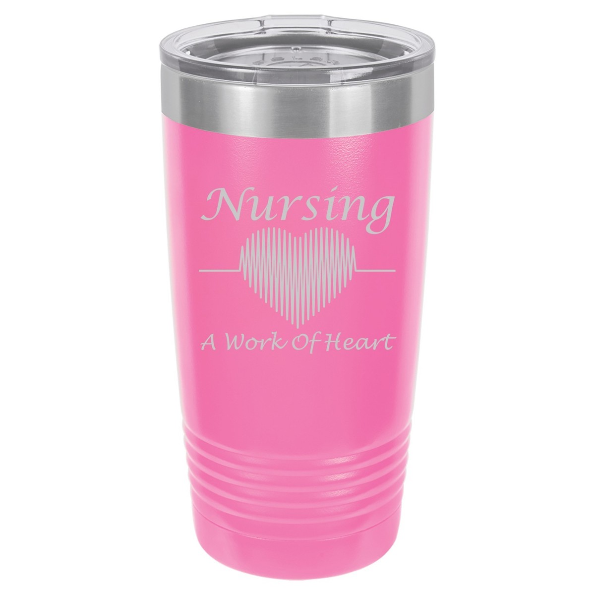 Tumbler 20oz 30oz Travel Mug Cup Stainless Steel Nursing A Work Of Heart  Nurse
