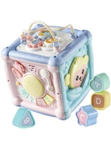 Wenbo Baby Activity Cube Early Educational Puzzle Development Sorting Cube wi...