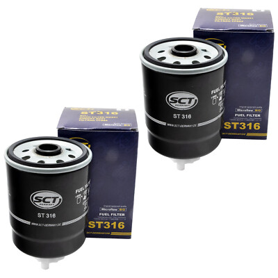 Kraftstofffilter 2 X SCT ST316 für Renault Citroen Fiat Hyundai Mitsubishi Opel