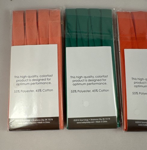 SEWOLOGY Extra Wide Double Fold Bias Tape NEW 0.5" wide, 3 yards Lot of 5 - Picture 7 of 10