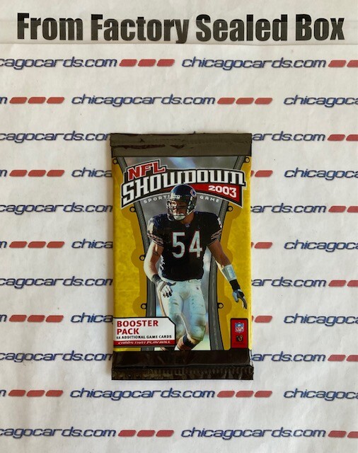 football cards booster box 2003 NFL Showdown Sealed Booster Pack Look4 Brett Favre Tom Brady Peyton  Manning