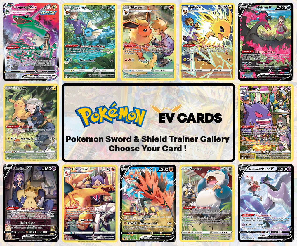 Pokemon Sword Shield Trainer Gallery: Choose Your Card All Available! NM