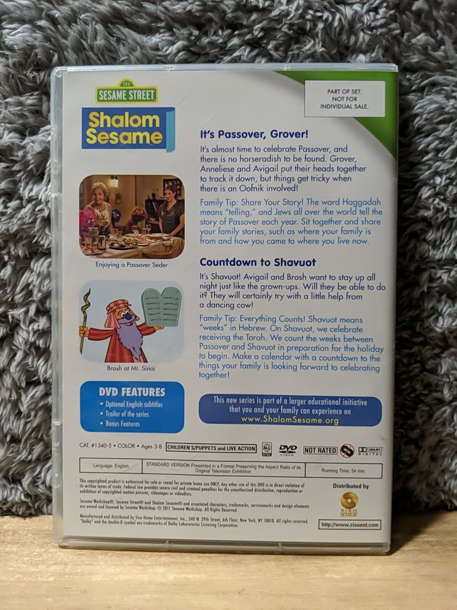 Sesame Street Shalom Sesame It's Passover Grover / Countdown To
