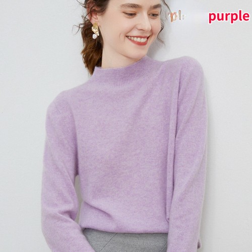 Lady Faux Cashmere Woolen Jumper Sweater Tops Shirts T-shirts Turtle Neck Casual - Picture 38 of 41