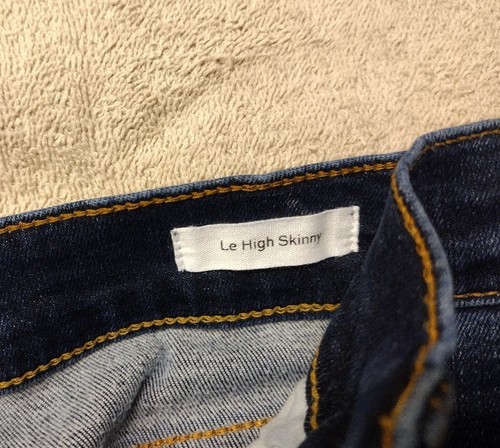 Frame Size 26 Dublin Chew Le High Skinny Jeans Darkwash Raw Hem 29" Inseam - Picture 6 of 11