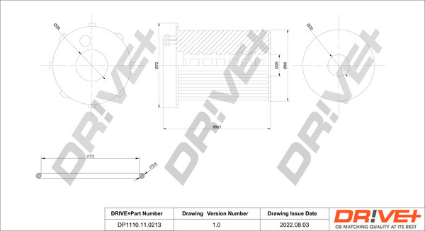 Dr!ve+ DP1110.11.0213 ÖLfilter FÜR Alfa Romeo Chrysler Fiat Lancia-image