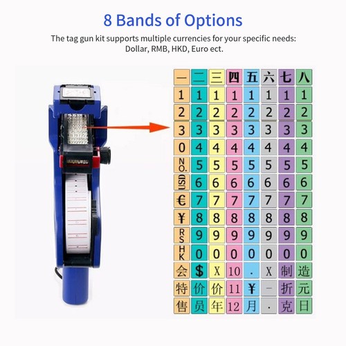 8 Digits Price Machine Handheld Price Labeller Label Date Maker Pricing W5G3 - Picture 10 of 11
