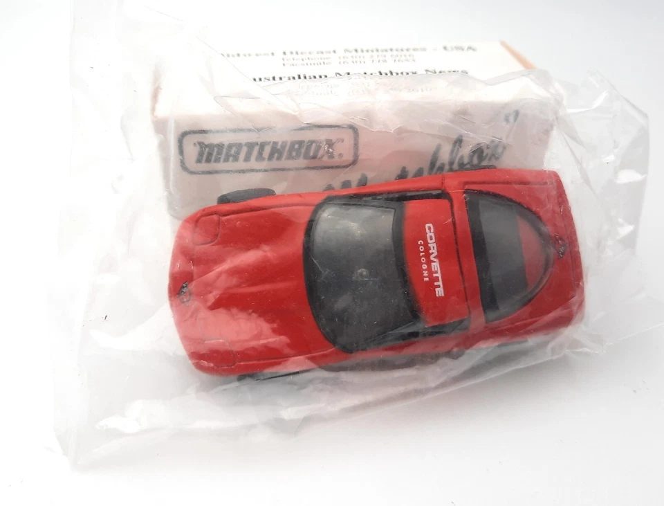 Matchbox Superfast 1997 Chevrolet Chevy Corvette Cologne red. Promotional - Image 2 of 2