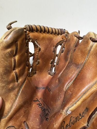 Vintage 1960er Rawlings Brooks Robinson TT 55 RHT Trapez Web Baseball Handschuh USA - Bild 9 von 10