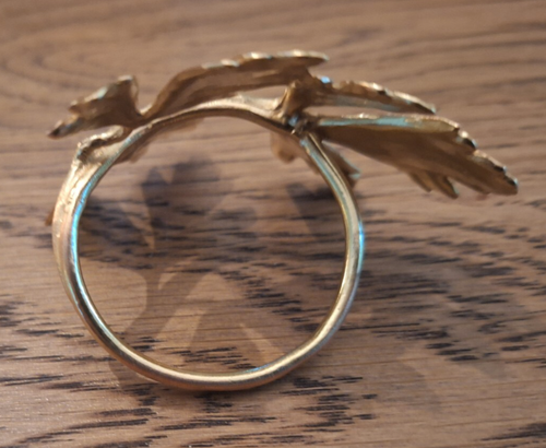 Table Art by Michael Michaud Herb Napkin Rings Boxes Set Of 4 Gold - Picture 4 of 20