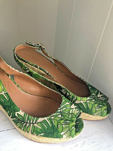 *New* TAHARI Size 6 Taylor Palm Wedge Espadrille Sandal/Heel NWOT - Picture 7 of 12