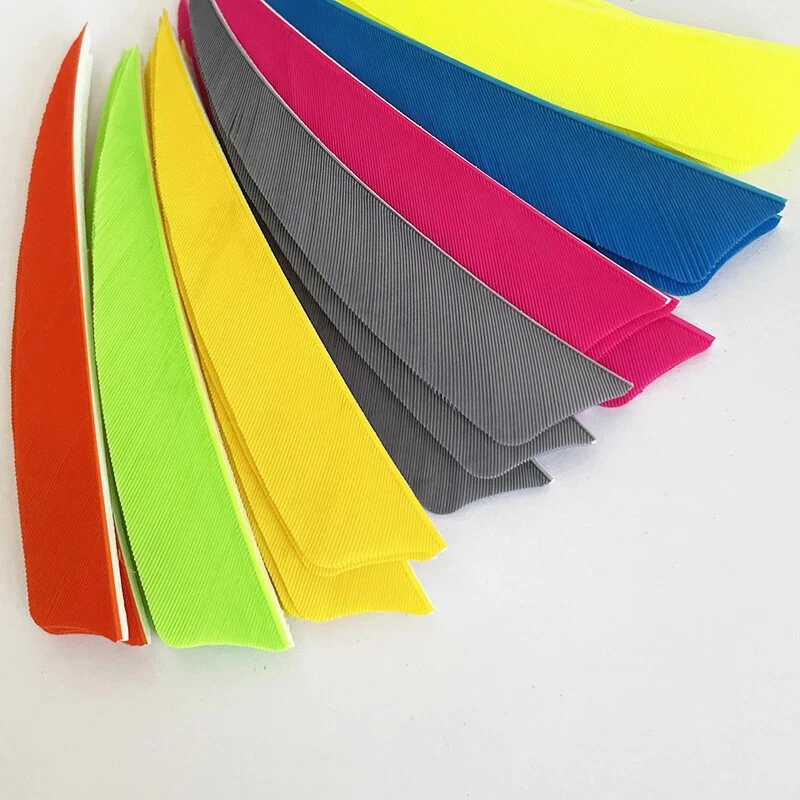 200 Pcs 4 Inch Shield Archery Arrow Feathers Fletching RW LW - Image 3 of 4