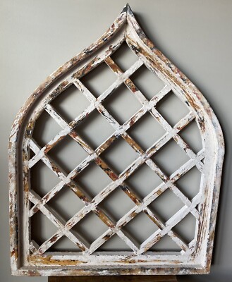 Cathedral Arch Wood Window Wall Display Decor Large Lattice 36'' Tall x 28'' Wide