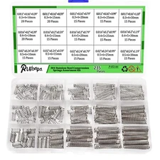 235PCS Compression Springs Assortment Kit 304 Stainless Steel Compression Spr...