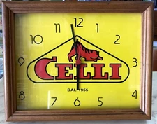 VINTAGE OROLOGIO LATTA PUBBLICITARIO CELLI MACCHINE AGRICOLE TRATTORI 1960s