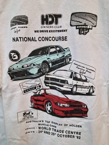 NWOT HDT Owners Club National Concourse 1992 Vintage T Shirt Large Holden Rare - Picture 6 of 6