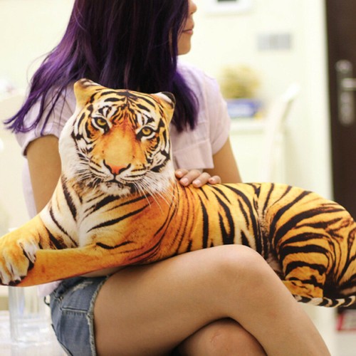 3D Simulation Plush Dog Tiger Cushion Kids Toy Dolls Stuffed Animal 40cm - Picture 8 of 12