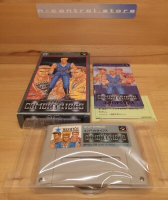 Nintendo Super Famicom Spiel COMBATRIBES OVP CIB Anleitung SNES Japan Sammlung