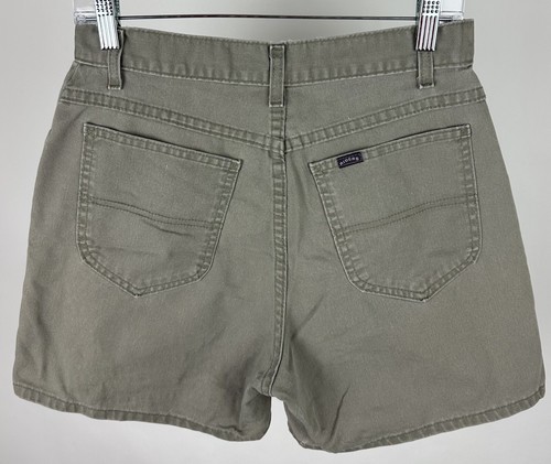 Pantalones Cortos Vintage Años 90 RIDERS Mamá 29” Cintura REAL Caqui Denim Sarga Neutro Grunge - Imagen 5 de 10