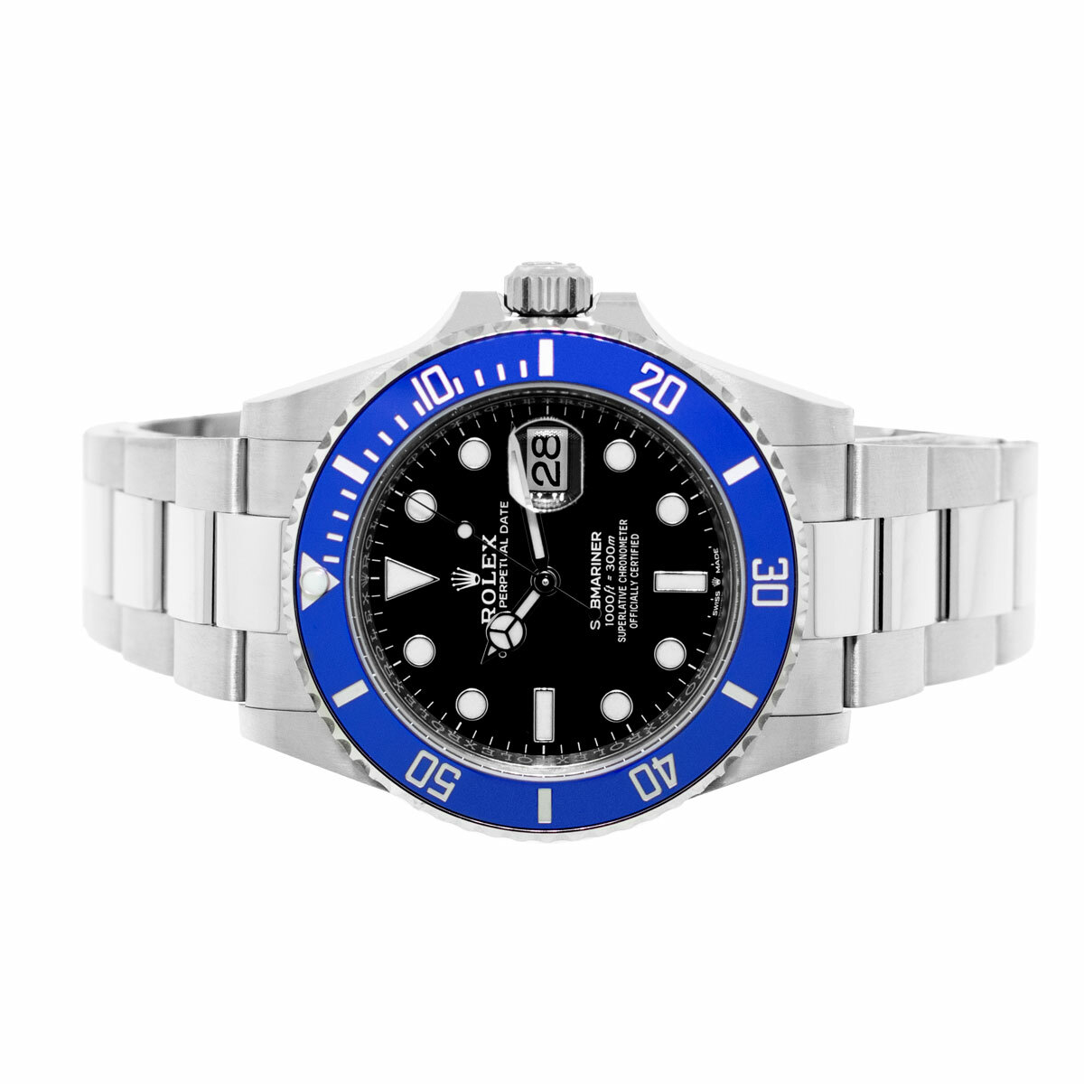 エルマ 美品 Rolex Submariner 41mm White Gold Black Dial & Blue Ceramic