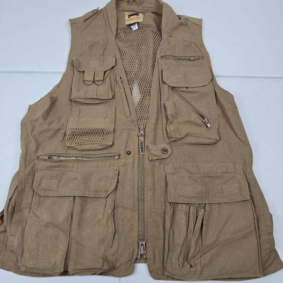 Vtg Humvee Vest Men S Cargo Safari Fishing Utility Photography Hiking Tactical - Image 2 of 4