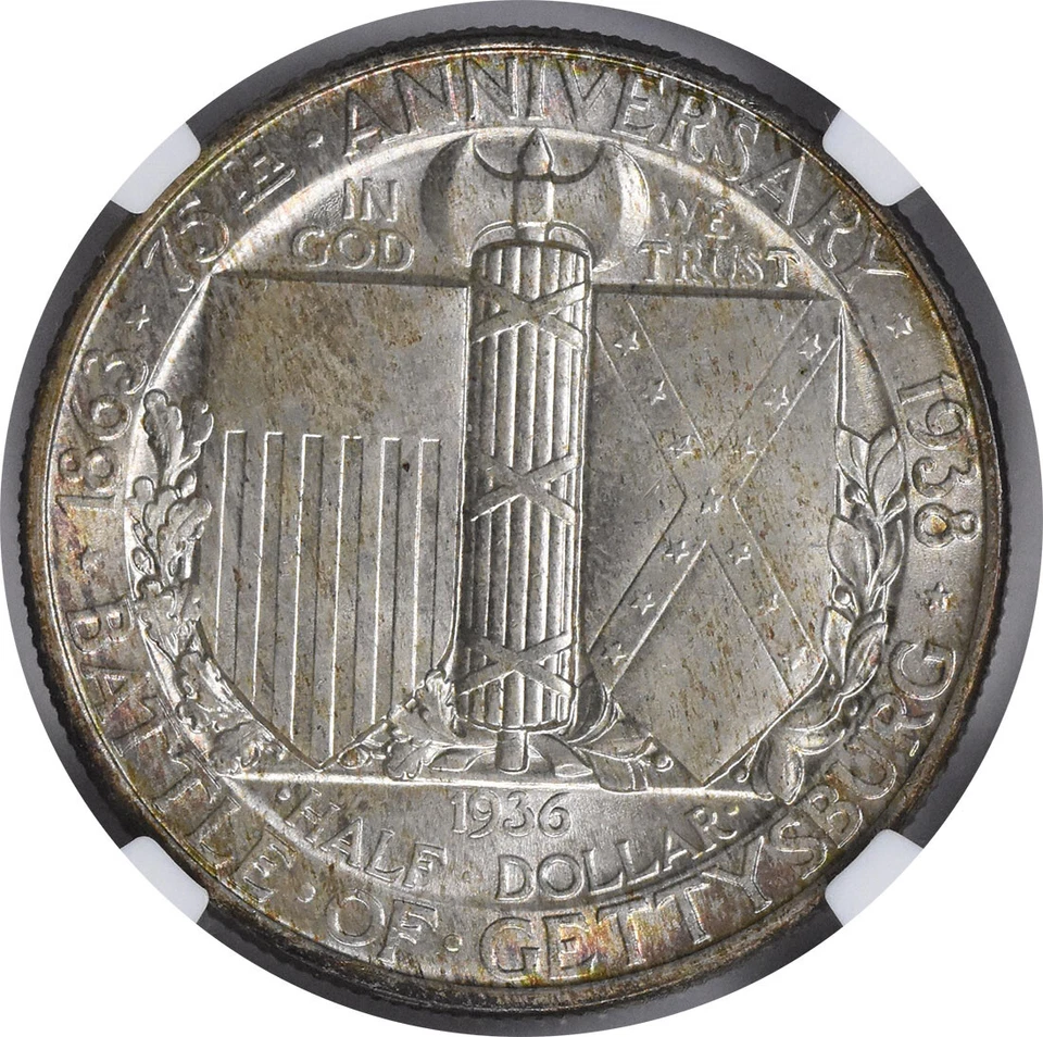 Gettysburg Commemorative Silver Half Dollar 1936 MS67 NGC - Image 4 of 4