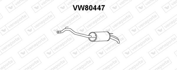 Silencieux arrière pour VW Transporter T4 2.4 D et 1.9 TD