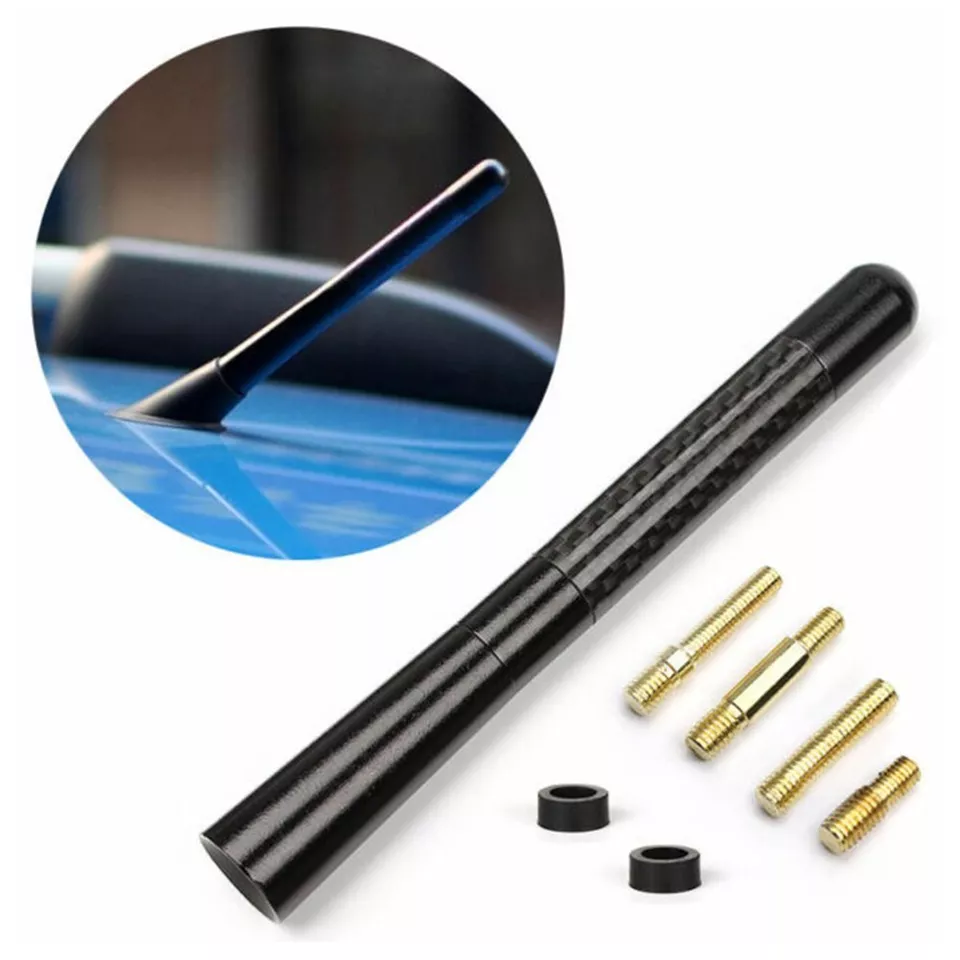 Antena corta de fibra de carbono de 4,7" pulgadas para auto coche para Mitsubishi Foto 2 de 4