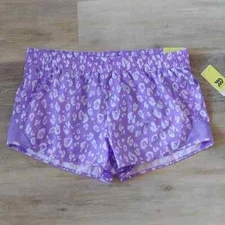NWT All in Motion Women's Mid Rise Running Shorts Purple Size XXL
