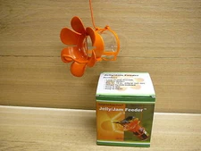 Songbird Essentials Jelly Jam Oriole Bird Feeder w/ Jar & Large Orange Blossom