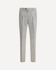 BRUNELLO CUCINELLI MEN'S GRAY LINEN WOOL TAILORED TROUSERS MSRP $1595