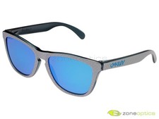 Oakley Frogskins Sunglasses OO9013-C055 Checkbox Silver/Prizm Sapphire