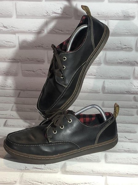 Men Dr. Martens Heels Brown Leather 44 #3KD9