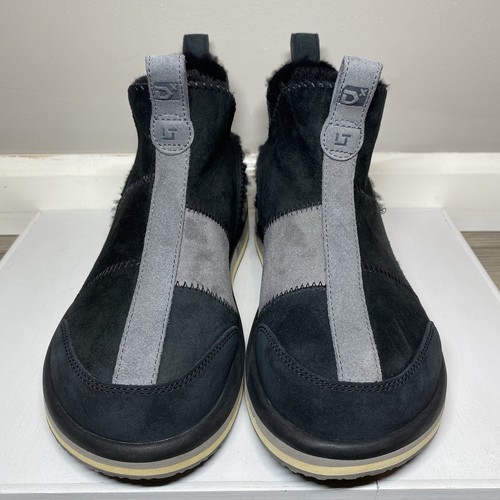 Deckers X Lab KO-Z SNPR Mid Wedge Shoes Women’s 9 Black Leather Slip On Booties - Picture 5 of 16