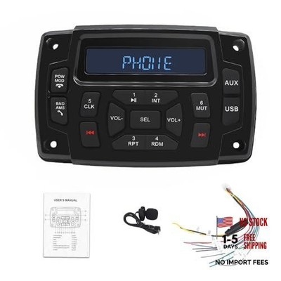 Marine Radio Receiver Waterproof Boat Stereo Radio System with AUX-in